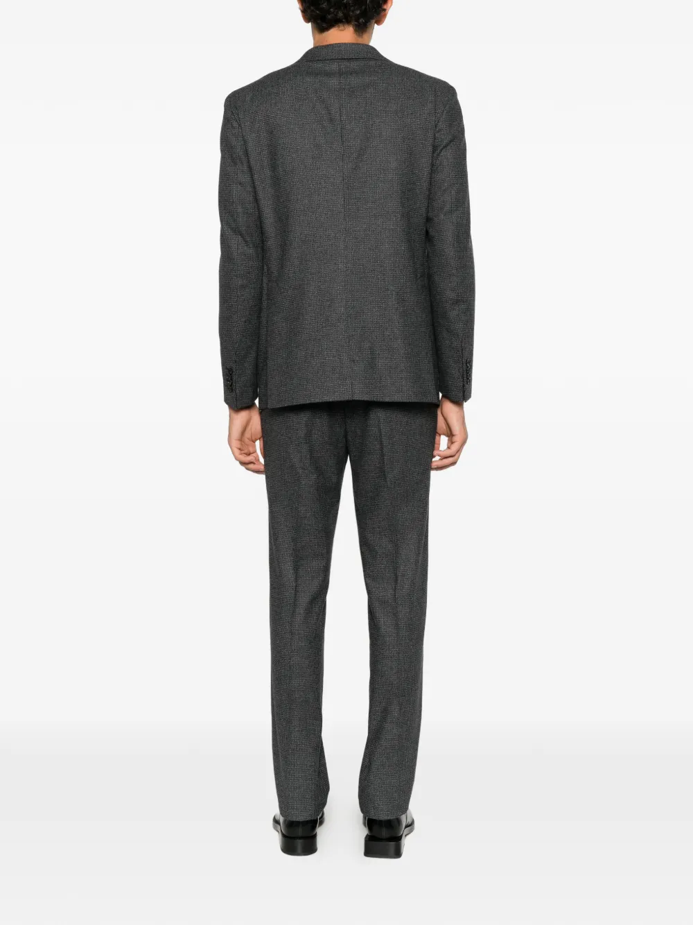 Tagliatore micro-check wool suit Grijs