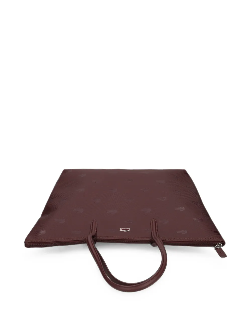 Lacoste Grote schoudertas met monogram-print Rood
