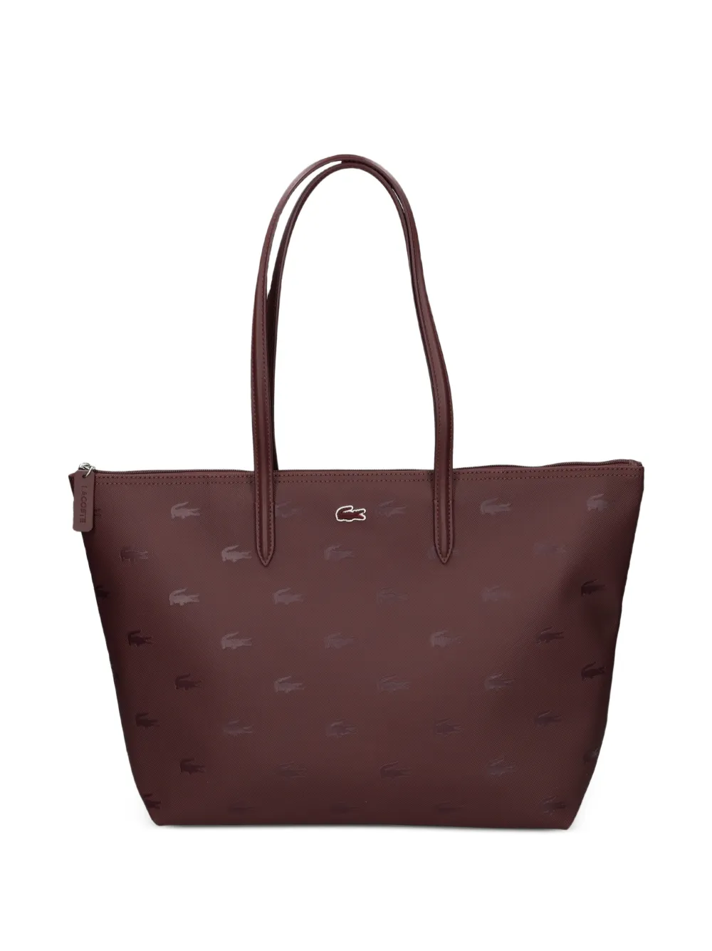 Lacoste large monogram-print shoulder bag - Rot