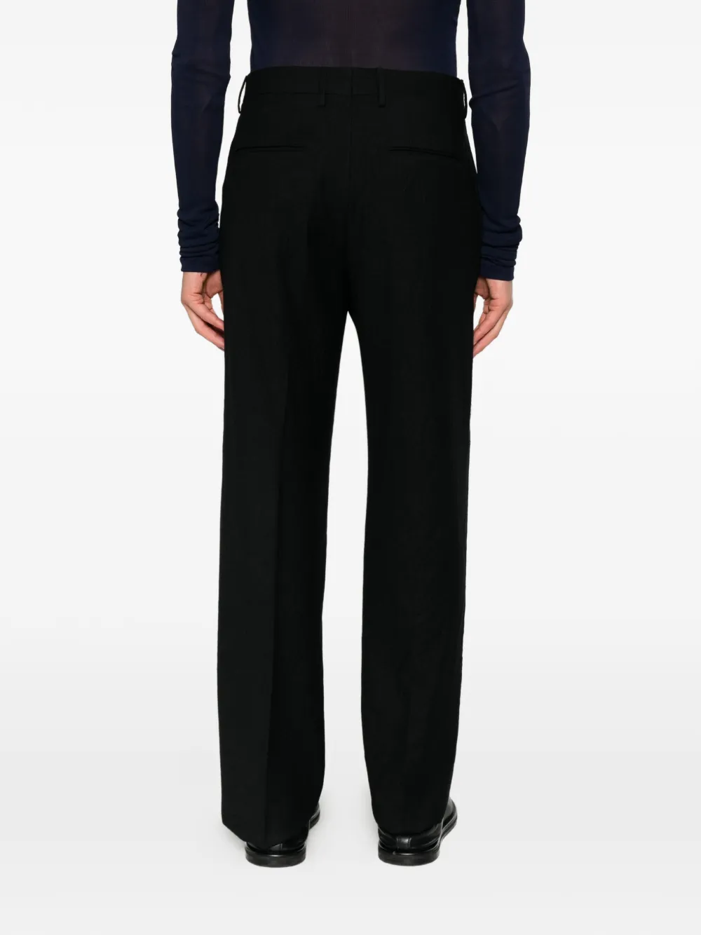 Tagliatore Straight plooibroek Zwart