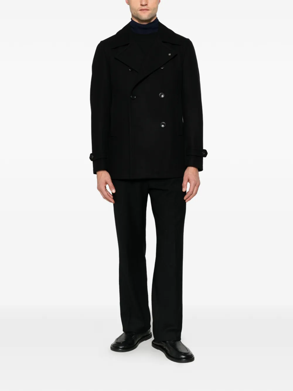 Tagliatore Straight plooibroek Zwart