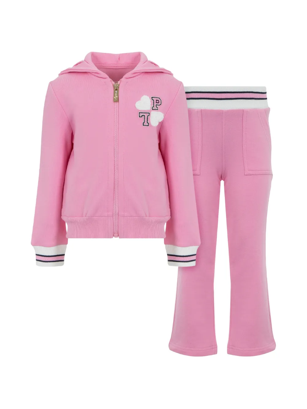 Lapin House logo-patch zip-up tracksuit sets (set of two) - Rosa