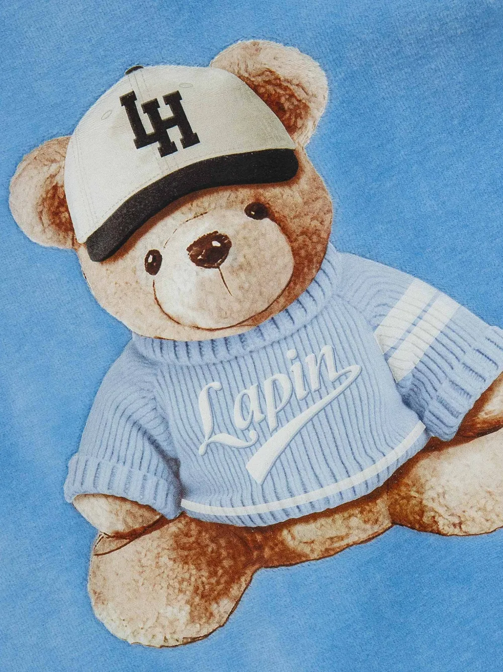 Lapin House Rompers met teddybeer-print Blauw