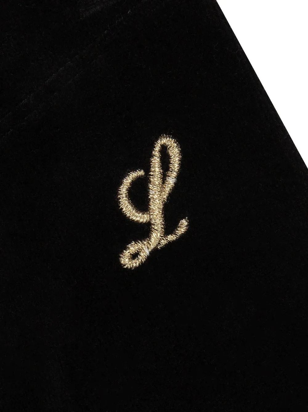 Lapin House monogram-embroidered leggings Zwart