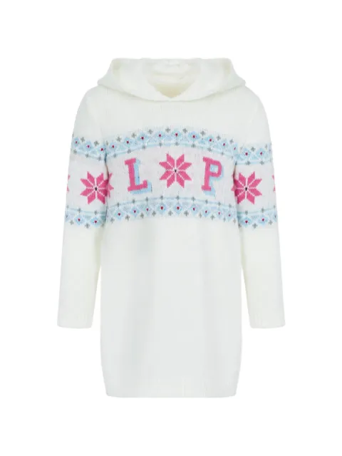 Lapin House Fair Isle-knit hooded dress