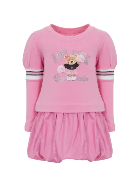 Lapin House graphic-print balloon-skirt dress