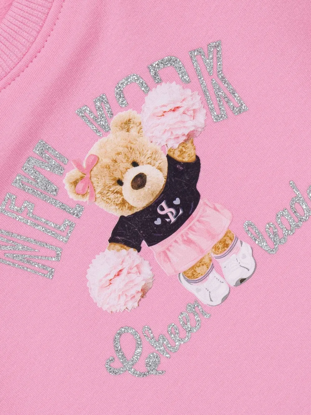 Lapin House Jurk met ballonrok en grafische print Roze