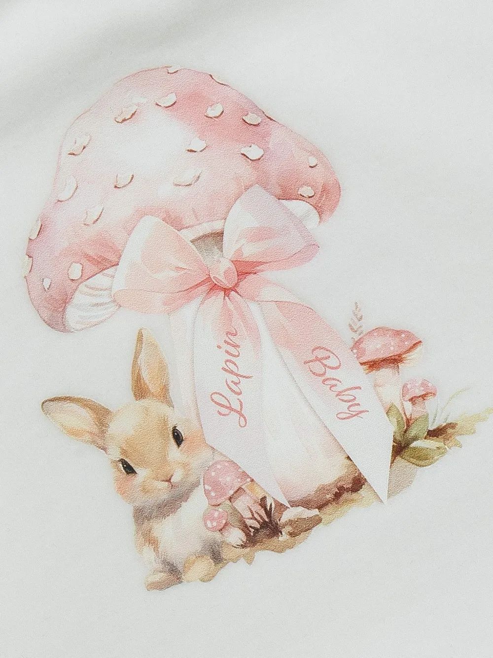 Lapin House Pyjama met ruches en grafische print Wit