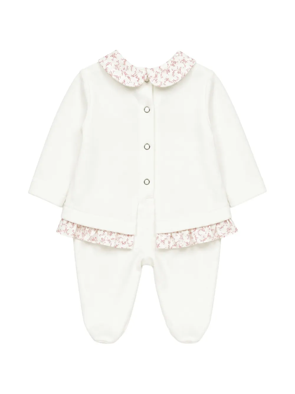 Lapin House Pyjama met ruches en grafische print Wit