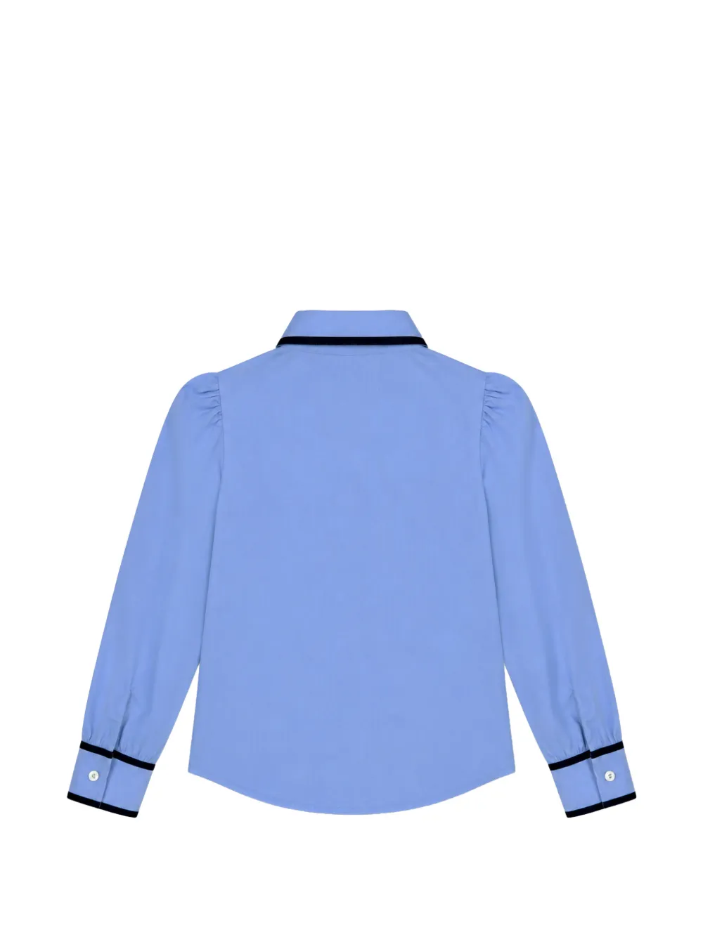 Lapin House Shirt met geborduurd logo en contrasterende afwerking Blauw