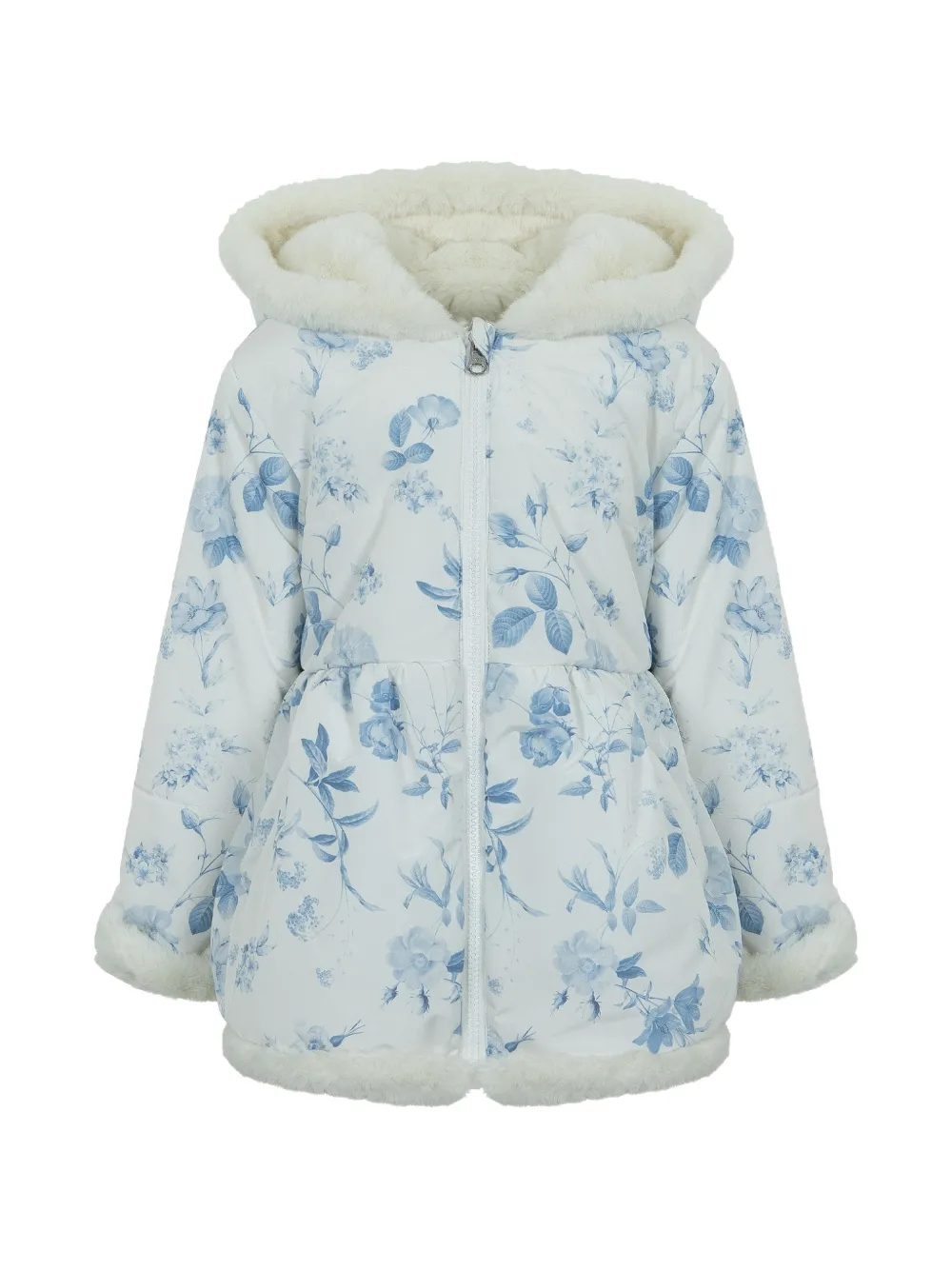 Lapin House floral-print reversible jacket - Bianco