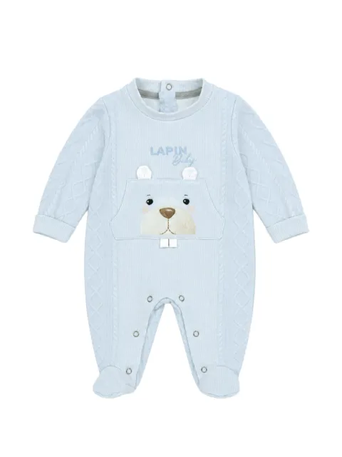 Lapin House 绞花针织小熊贴花睡衣套装