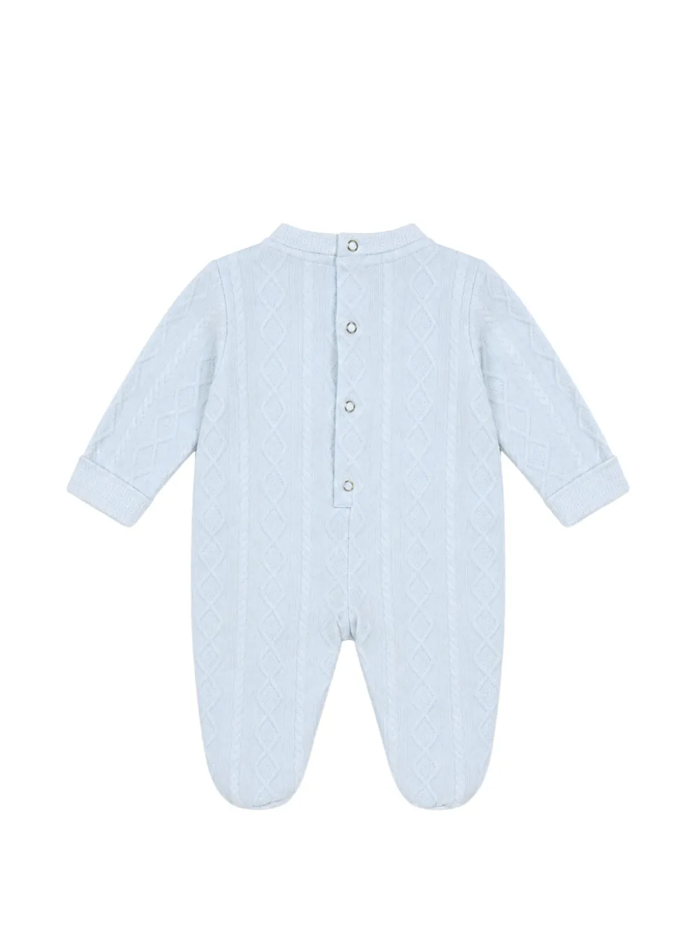 Lapin House Kabelgebreide pyjama met beer-patch Blauw