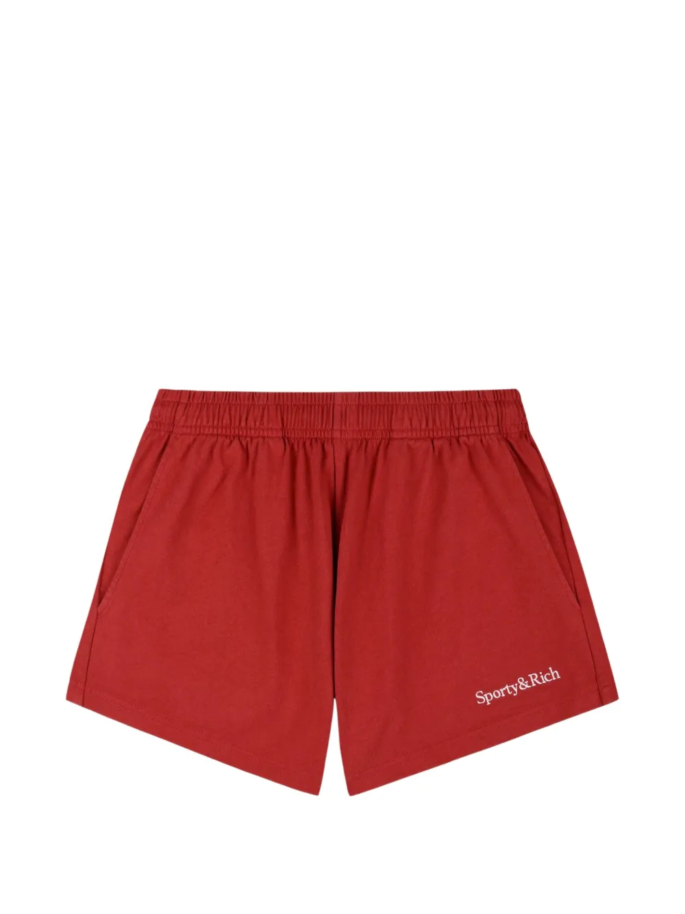 Sporty & Rich Shorts Serif Logo Disco - Rosso