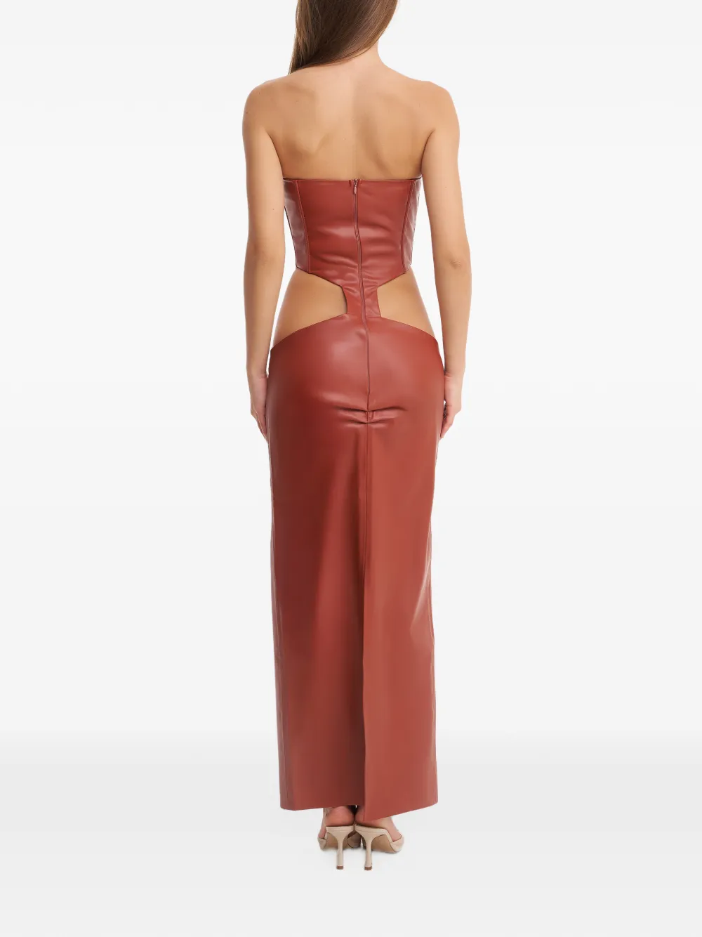 Lika cut-out corset dress Rood