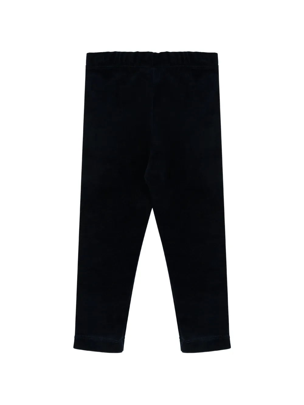 Lapin House logo-embroidered velvet leggings Blauw