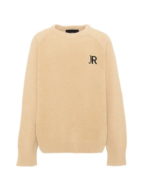 John Richmond Junior logo-embroidered stripe-detail sweater