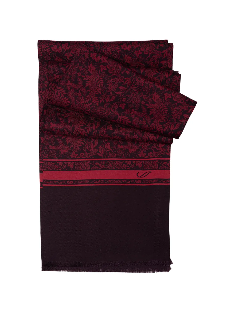 Elizabetta Rapallo Botanical-motif Scarf In Brown