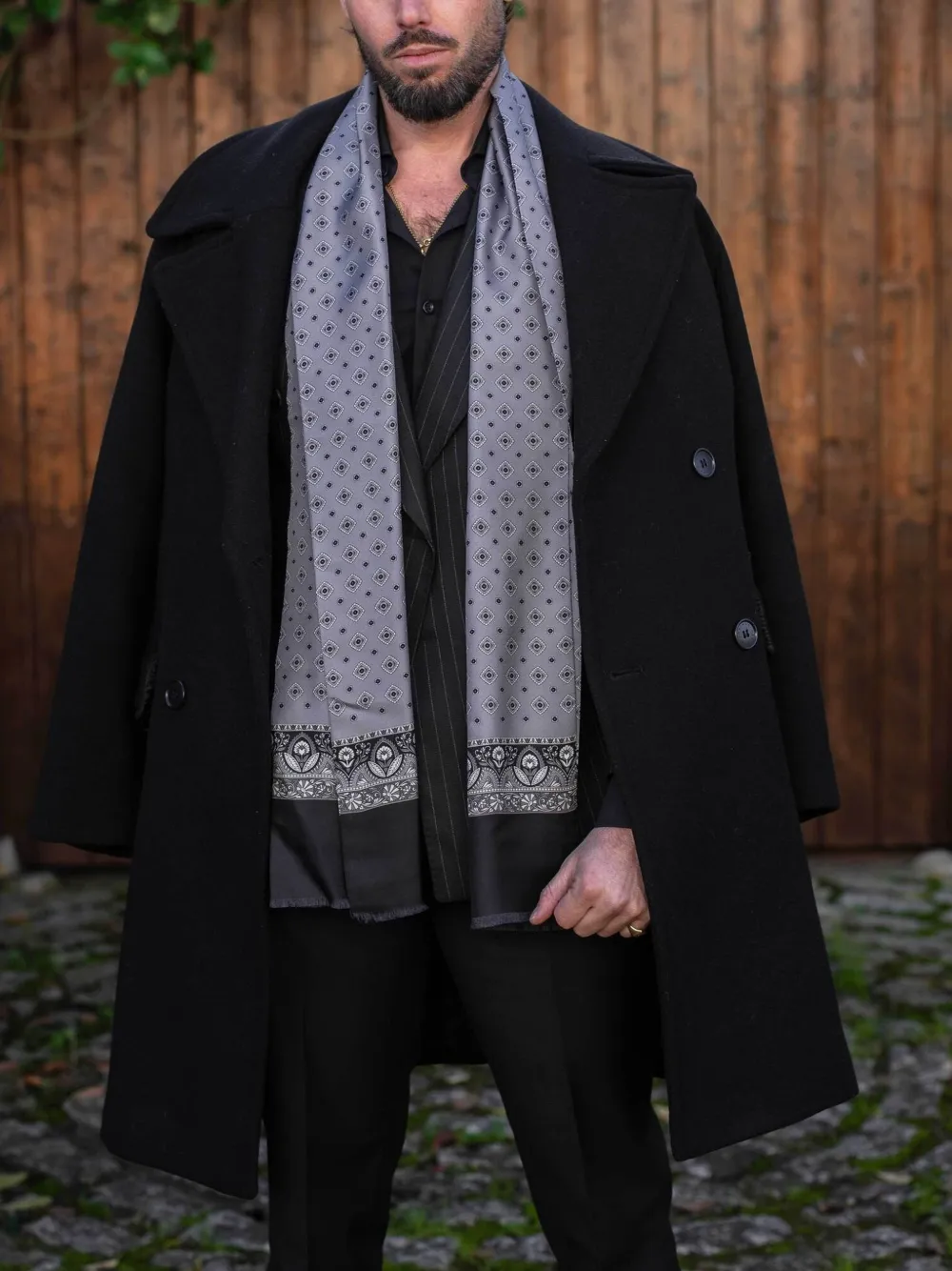 Elizabetta Ancona sjaal Grijs