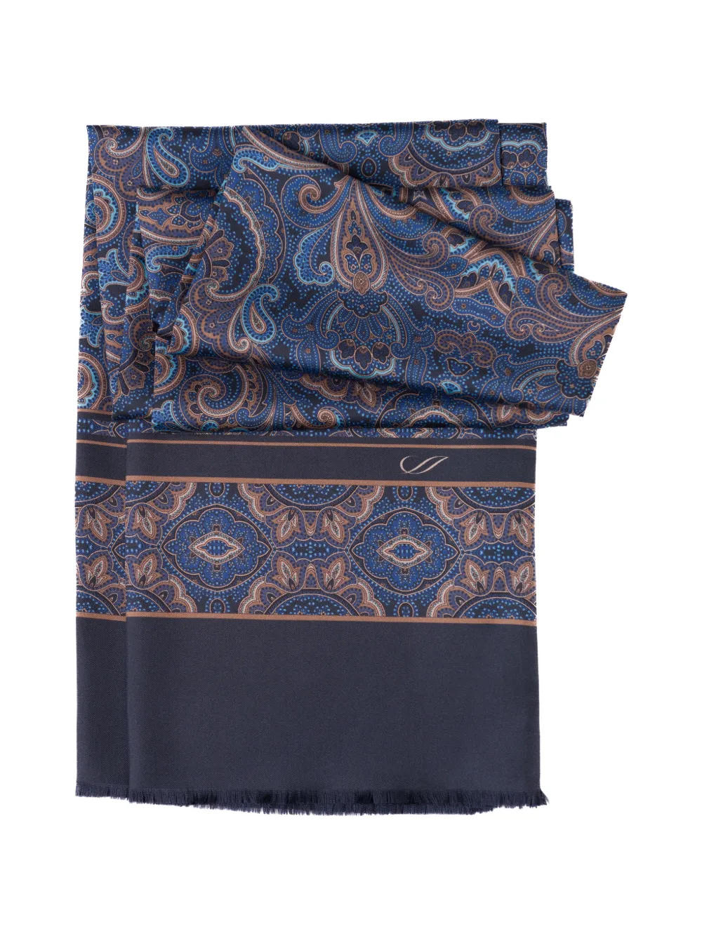 Elizabetta Ferrara paisley-print scarf - Blu