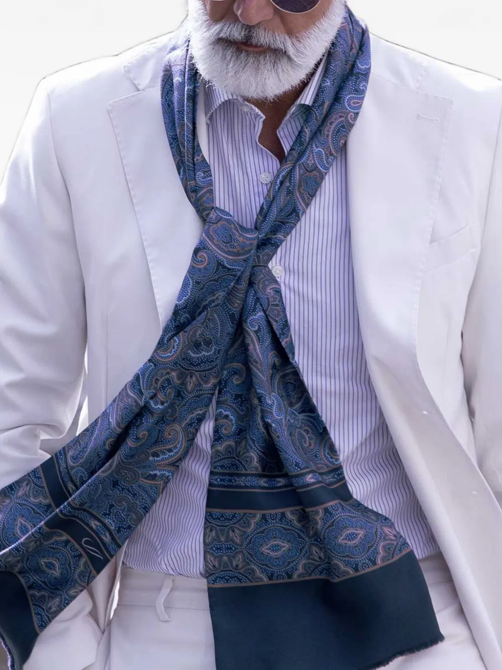 Elizabetta Ferrara sjaal met paisley-print Blauw