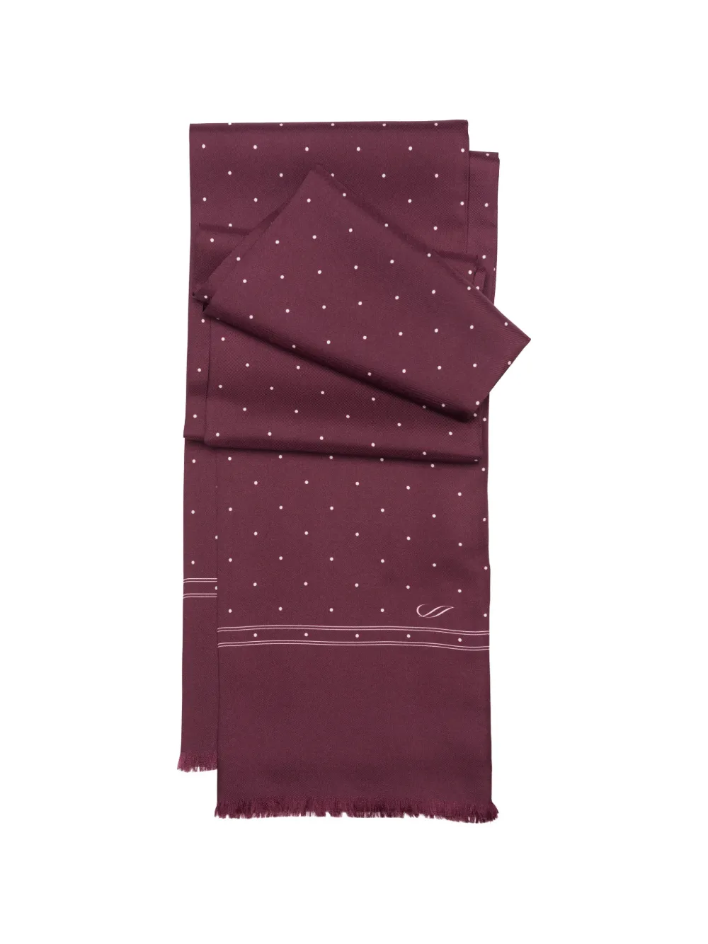 Elizabetta Savona polka-dot silk scarf - Rosso