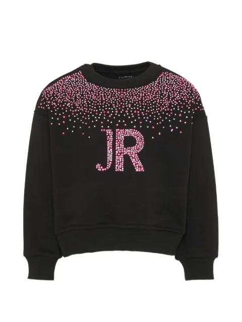 John Richmond Junior rhinestone-embellished logo-print sweatshirt