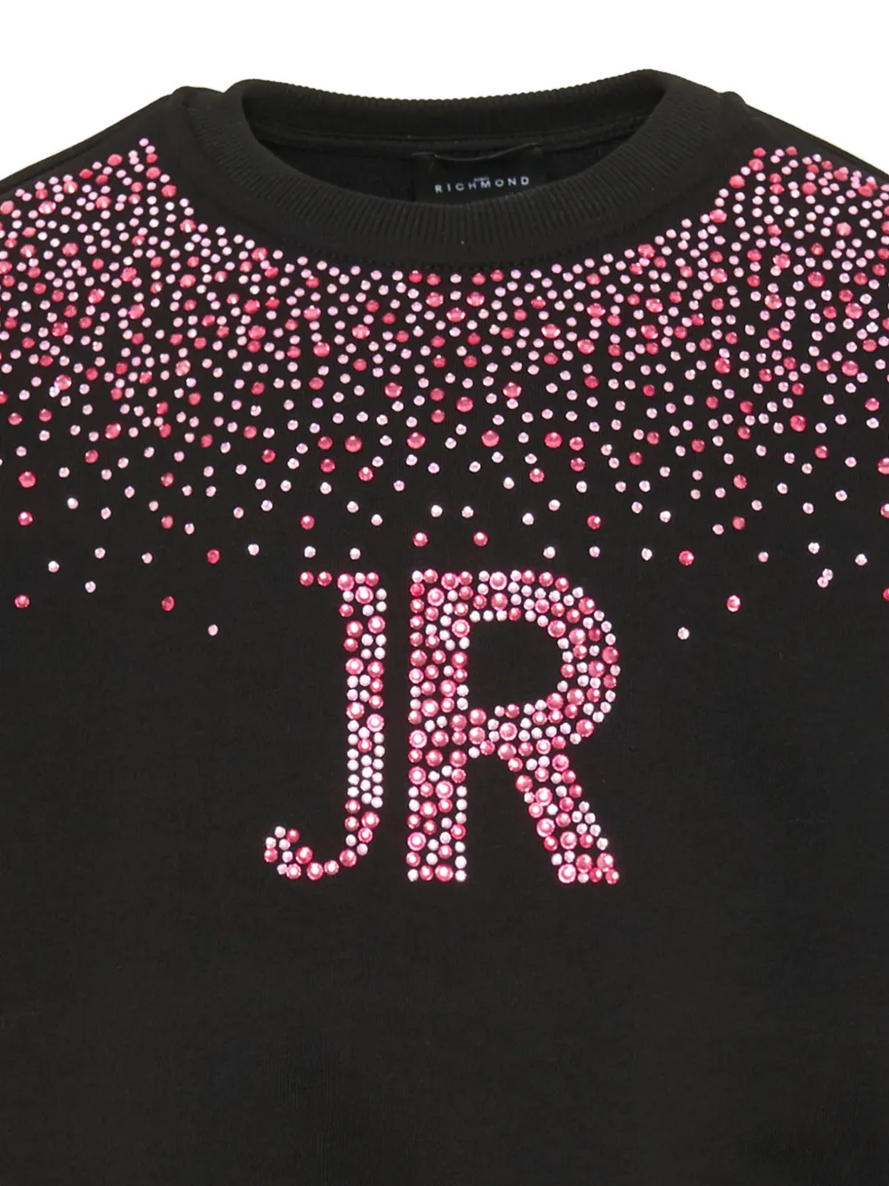 John Richmond Junior T-shirt verfraaid met stras Zwart