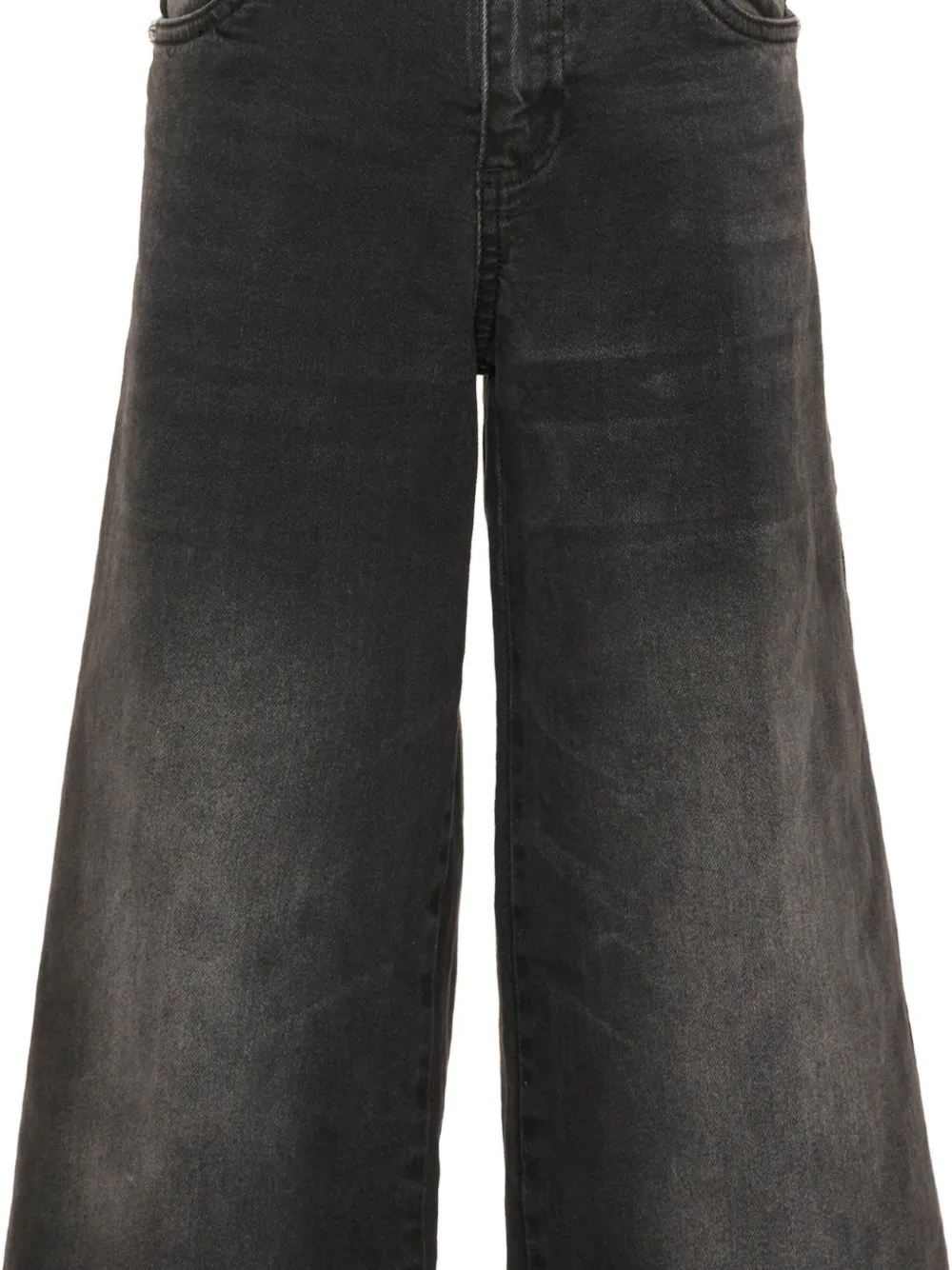 John Richmond Junior faded wide-leg jeans Zwart