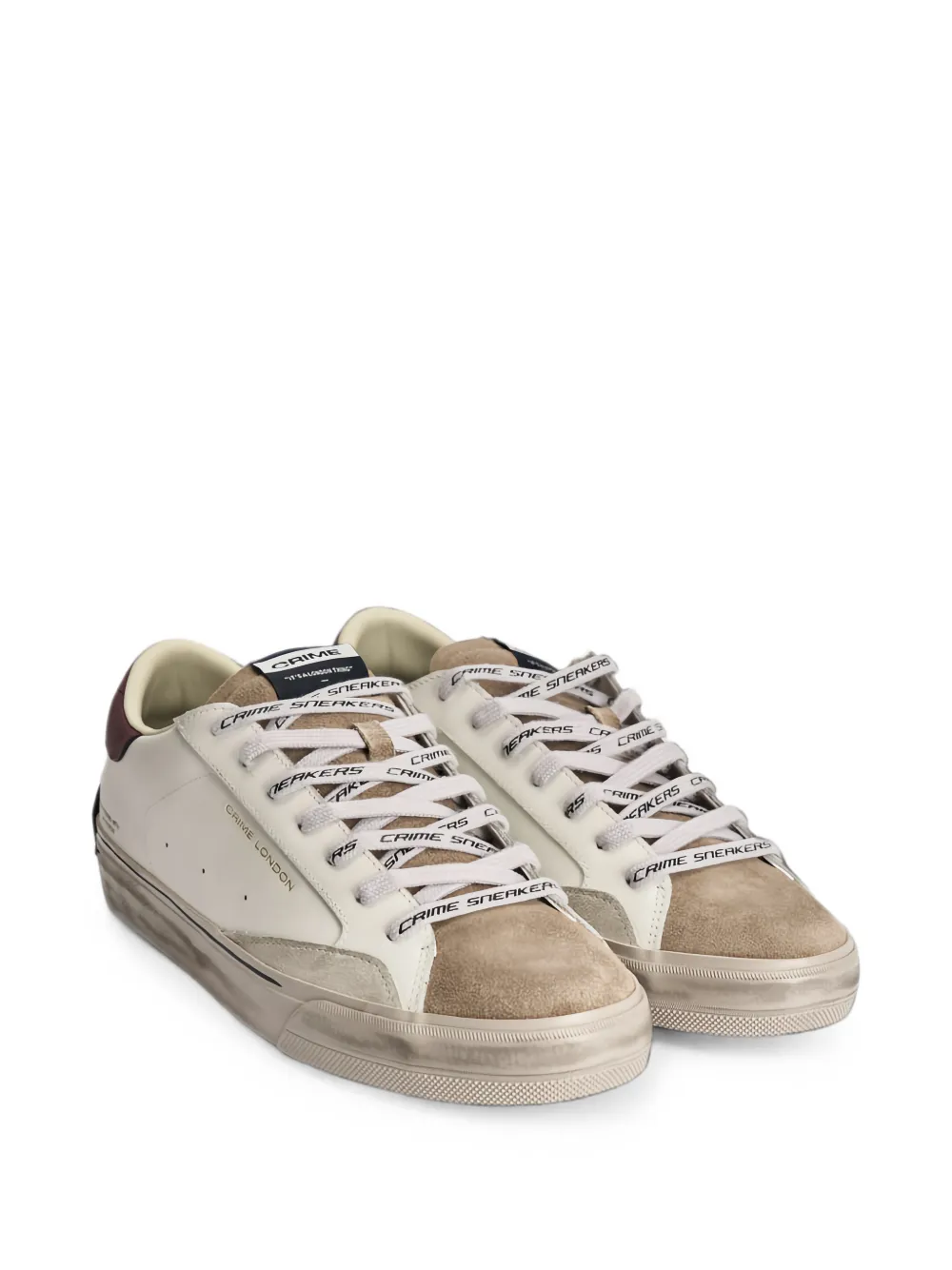 Crime London DISTRESSED 2.0 panelled sneakers Wit