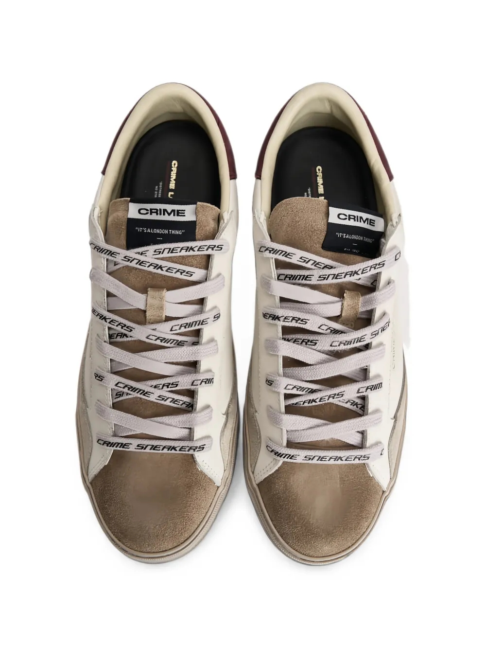 Crime London DISTRESSED 2.0 panelled sneakers Wit
