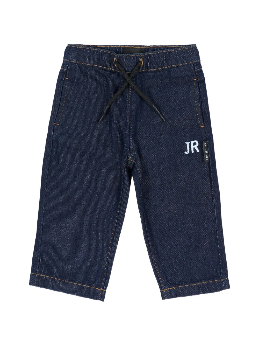 John Richmond Junior logo-print drawstring jeans - Blu
