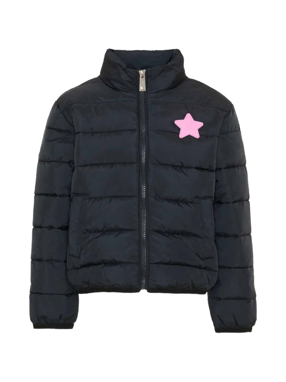 John Richmond Junior star-patch quilted jacket - Nero