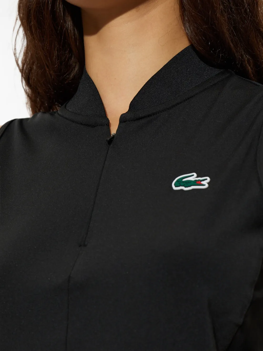 Lacoste Mouwloze performance top met ritssluiting Zwart