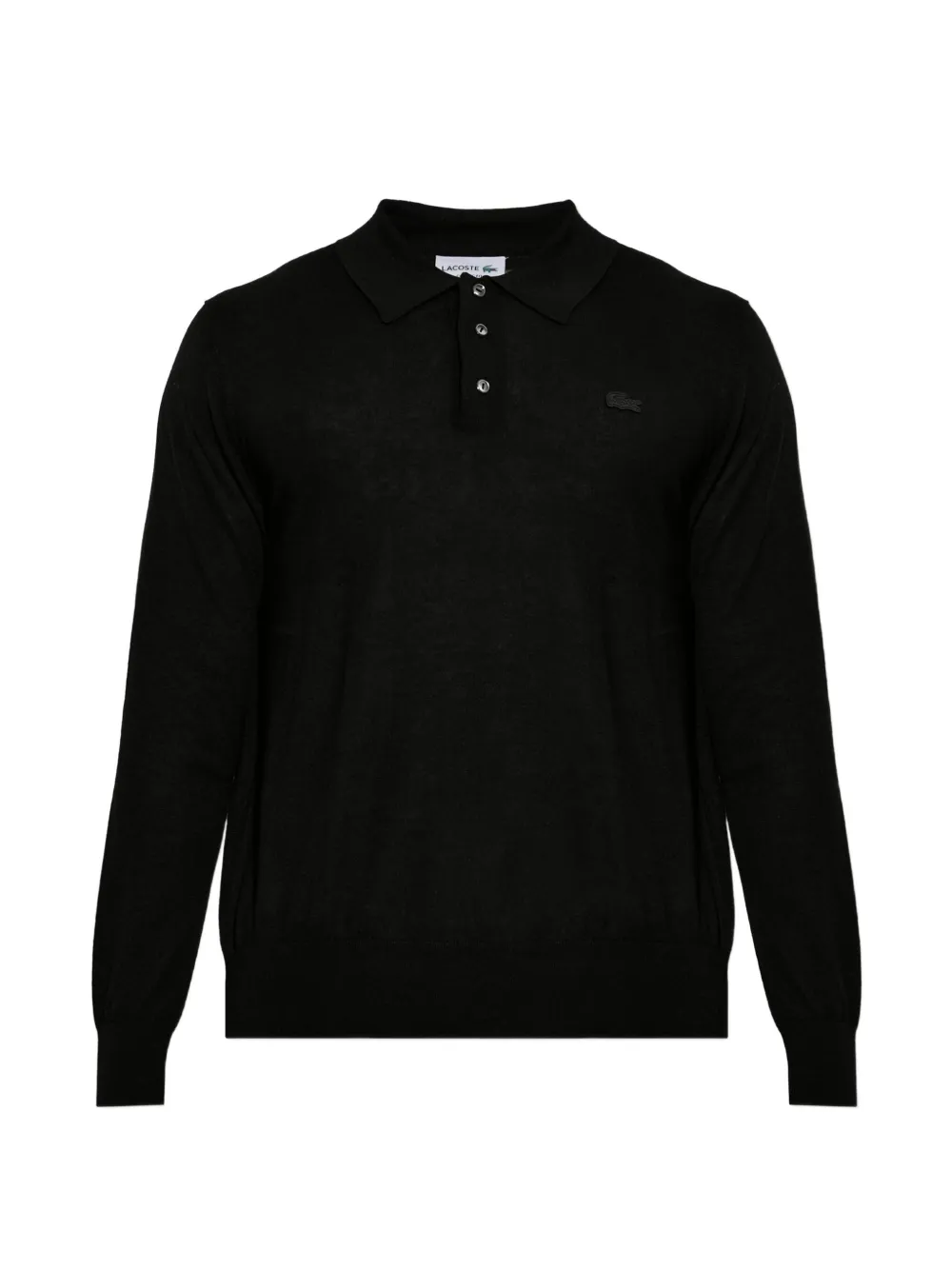 Lacoste logo-patch long-sleeve polo shirt