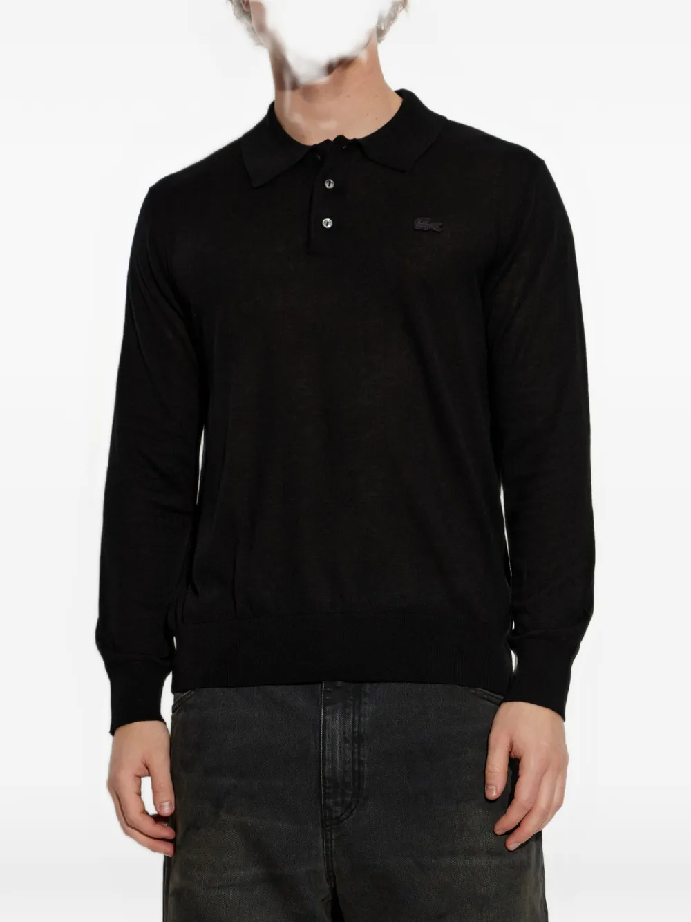 Lacoste Poloshirt met logopatch Zwart