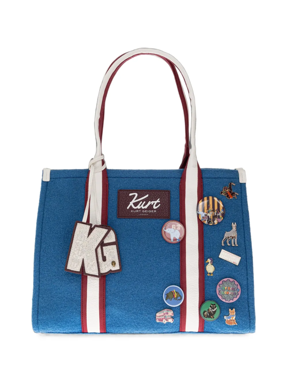 Kurt Geiger London Southbank patch-detail tote bag - Blu