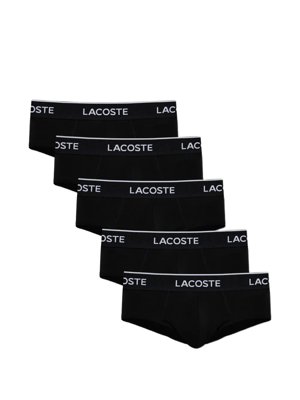 Lacoste logo-waistband briefs (set of five)