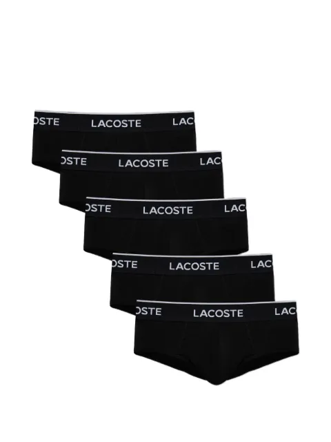 Lacoste logo-waistband briefs (set of five)
