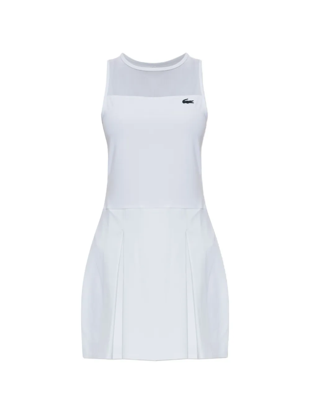 Lacoste pleated mesh-panel dress