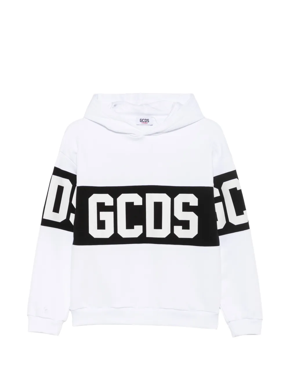 Gcds Kids logo-print hoodie Wit