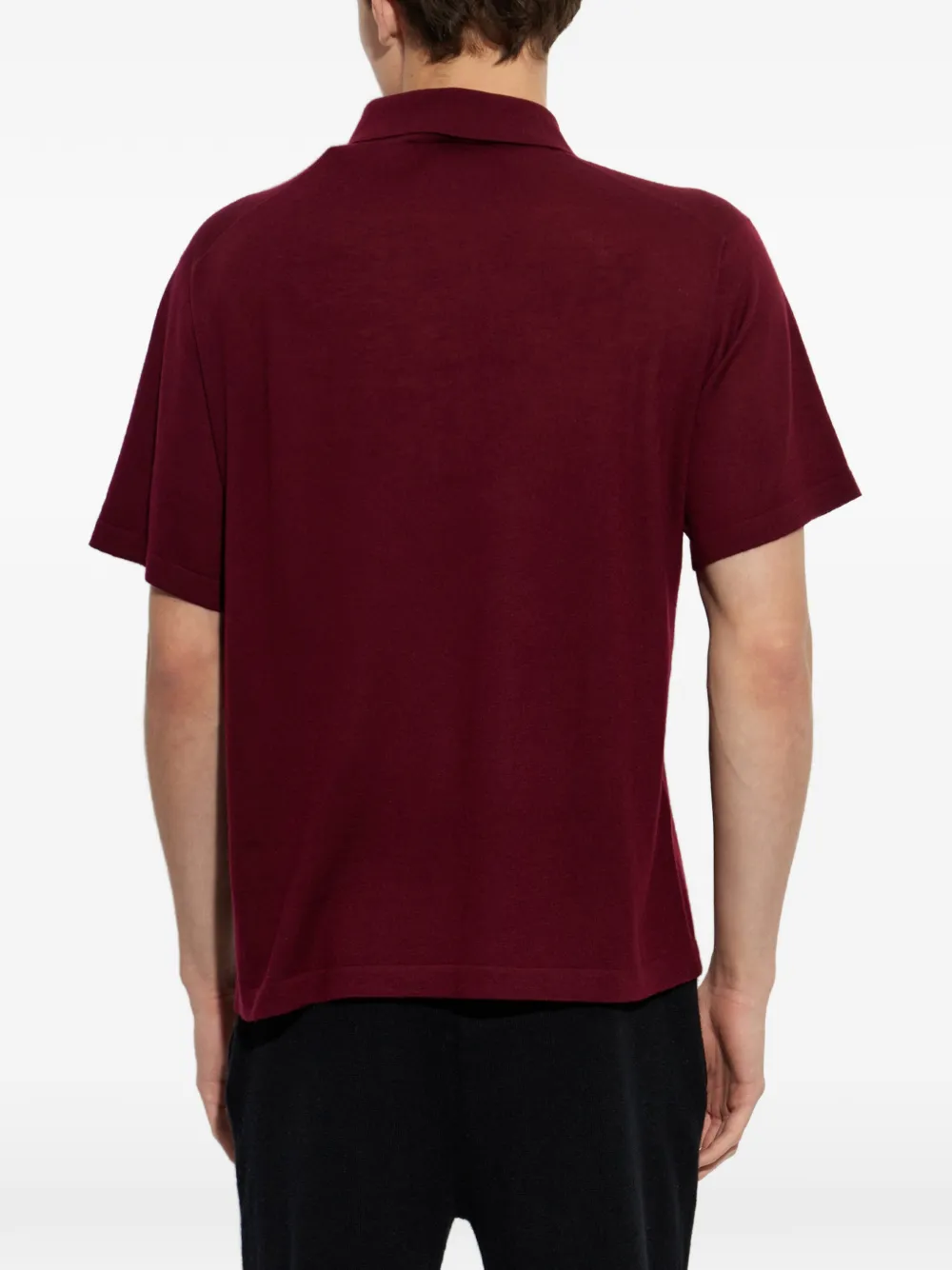 Lisa Yang Carter kasjmier poloshirt Rood