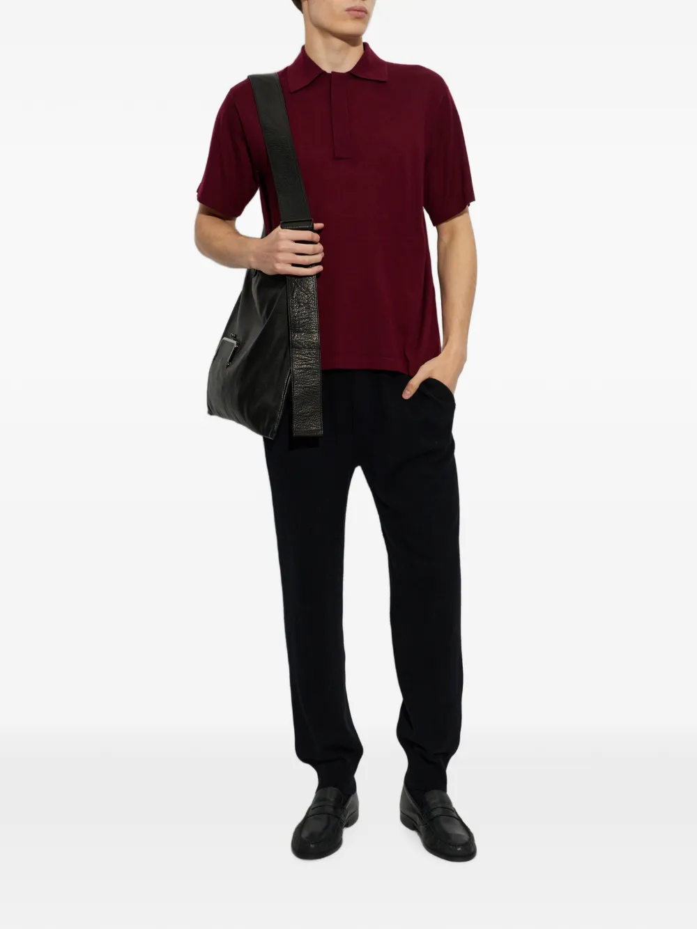 Lisa Yang Carter kasjmier poloshirt Rood