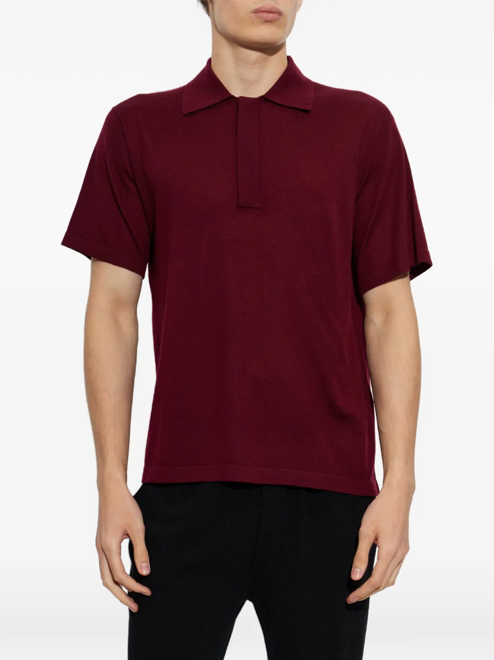 Lisa Yang Carter kasjmier poloshirt Rood