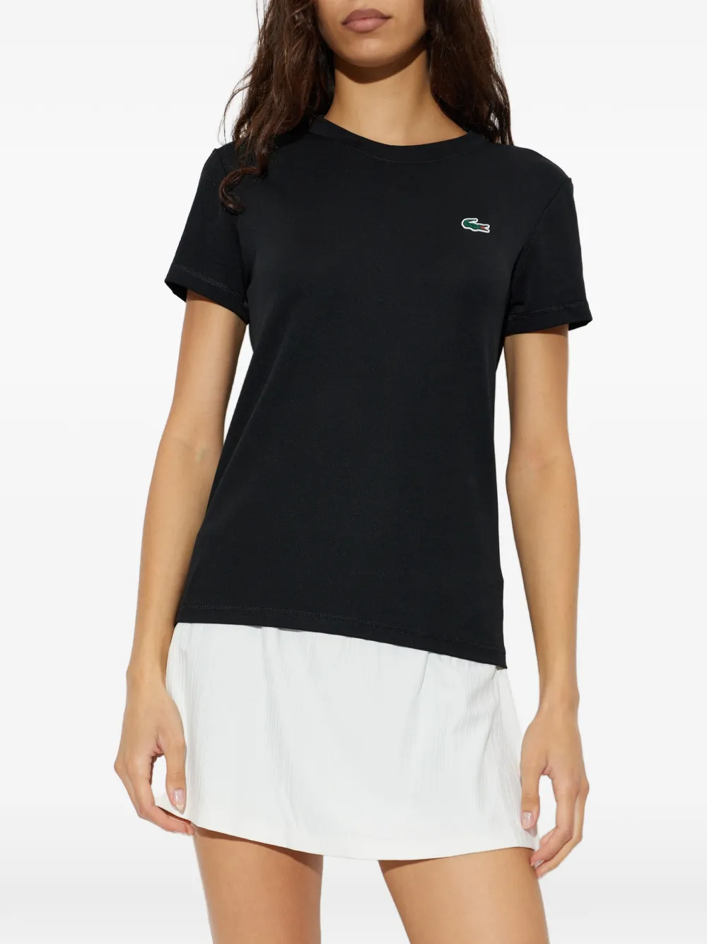 Lacoste T-shirt met logopatch Zwart
