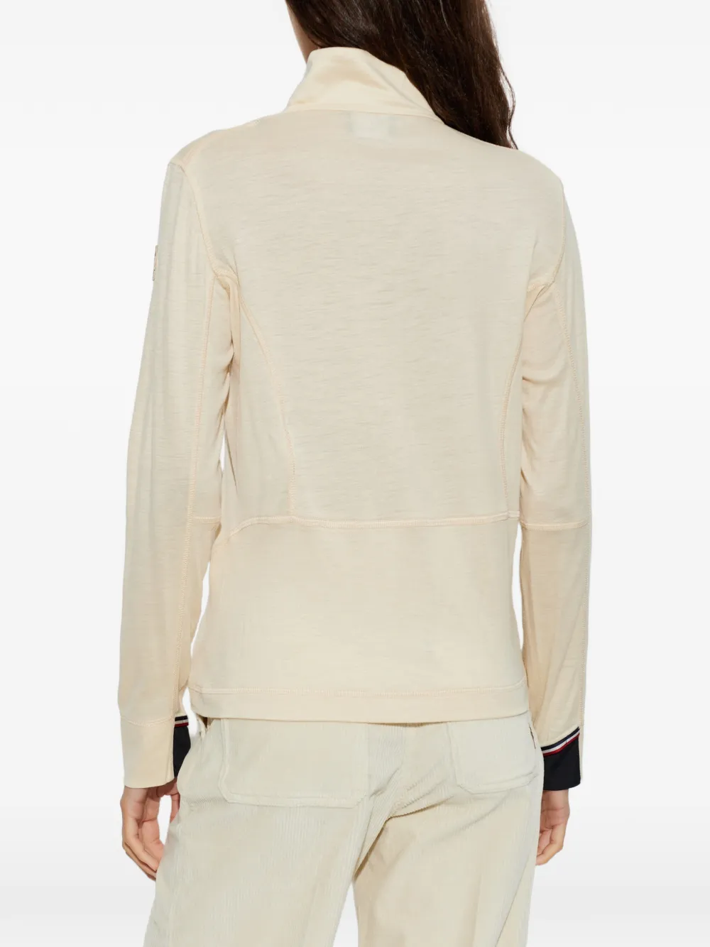 Moncler Grenoble Trui met halve rits Wit
