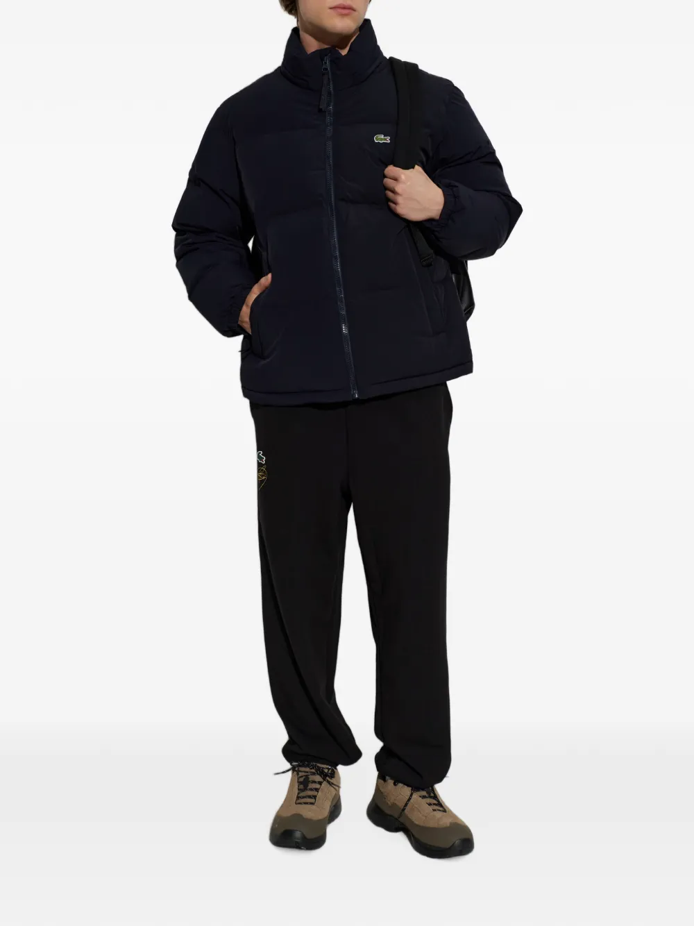 Lacoste Gewatteerd jack Blauw