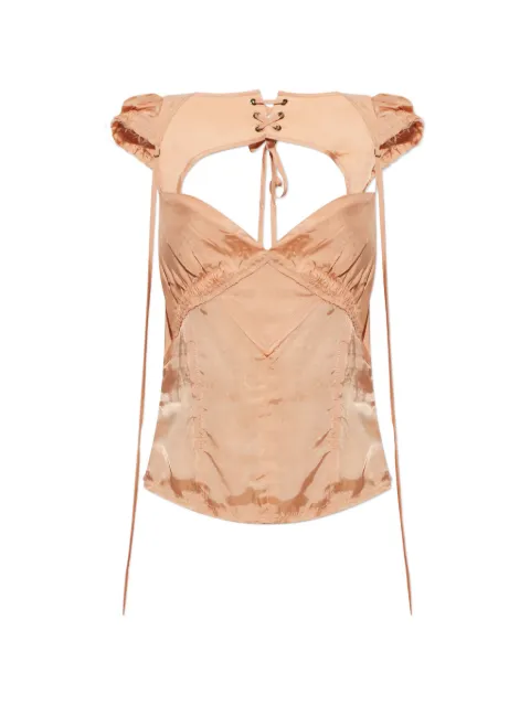 KNWLS Beth lace-up top