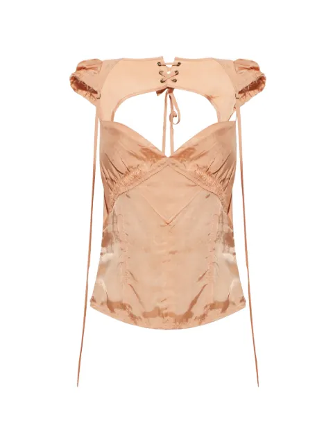 KNWLS Beth lace-up top