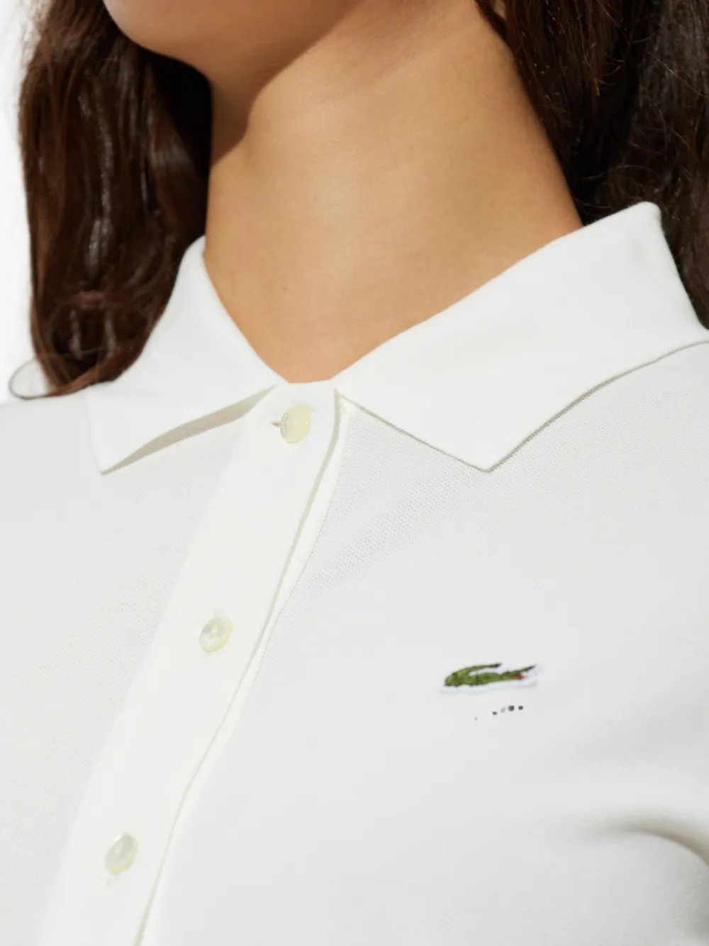Lacoste Mini-polojurk met plooien Wit